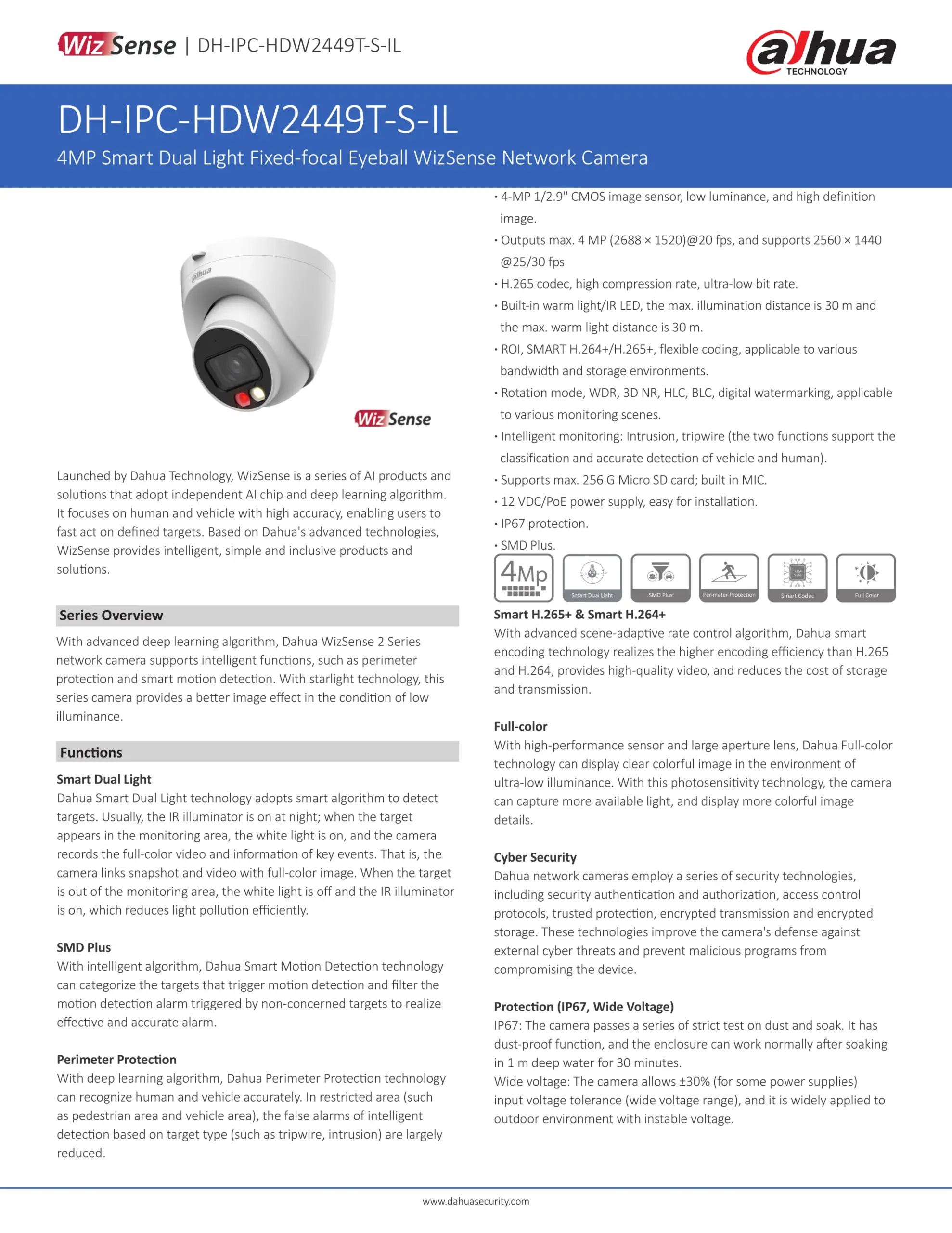 IPC HDW2449T S IL 4MP 規格表01